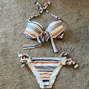 Adore Me striped bikini